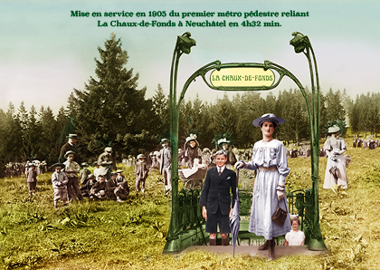 La carte postale Métro pédestre de Plonk & Replonk